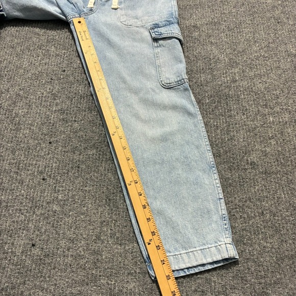 Gap Denim Easy Jeans Womens Cargo Size XS Blue Pull On Elastic Waist Mid Rise - Picture 4 of 9